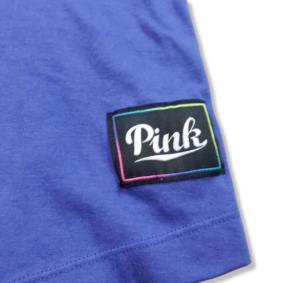 PINK Victoria's Secret Shirt Size Medium Cut Off Sleeves Tank Top - Picture 4 of 6